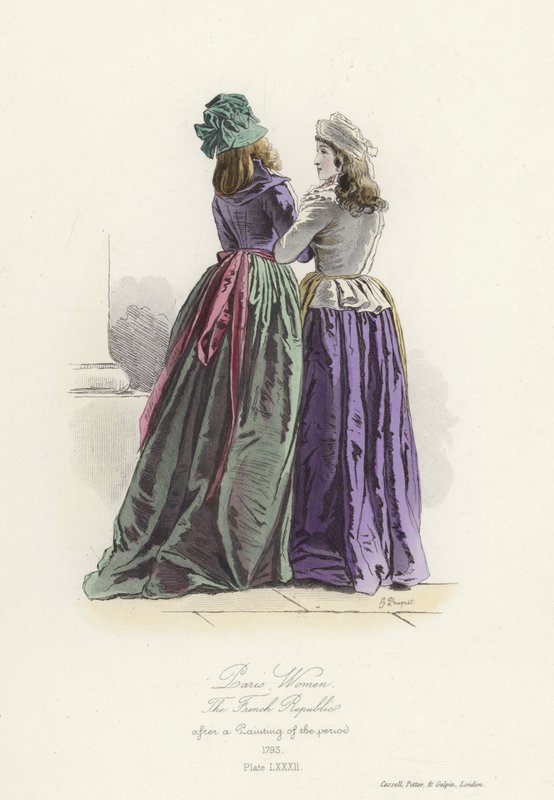 Paris kadınları, Fransız Devrimi zamanı by French School
