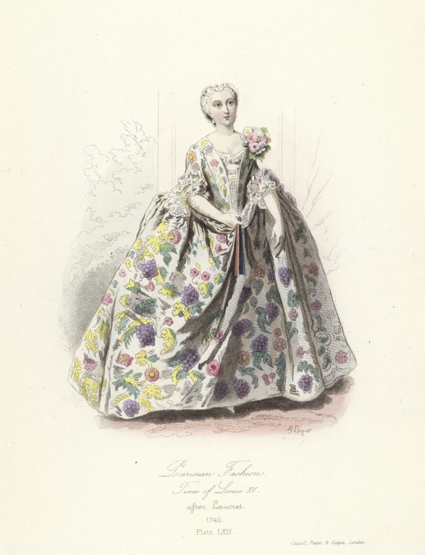 Paris modası, Louis XV zamanı by French School