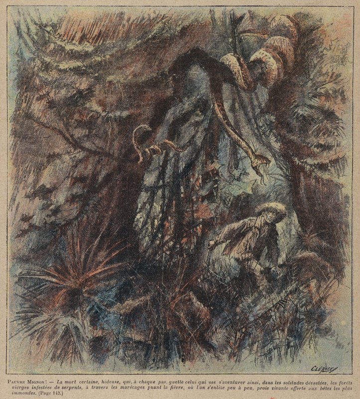 Edmond Ladoucette tarafından Pauvre Mignon (renkli taş baskı) by French School