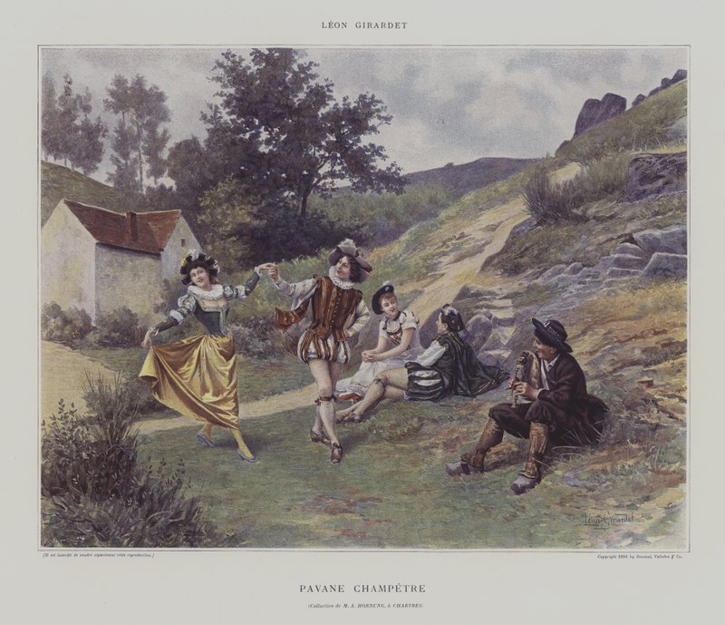 Pavane Champetre (renkli taş) by French School