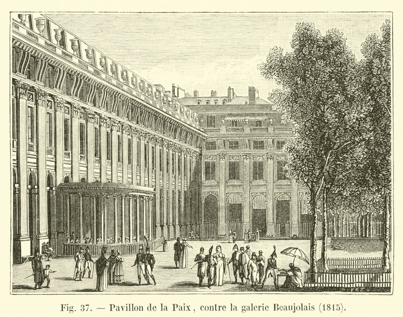 Pavillon de la Paix, Beaujolais galerisine karşı, 1815 by French School