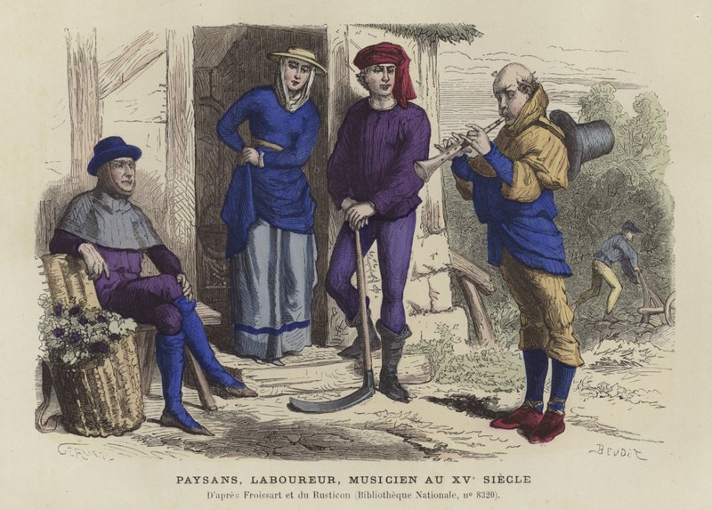 Köylü, işçi ve müzisyen, 15. Yüzyıl by French School