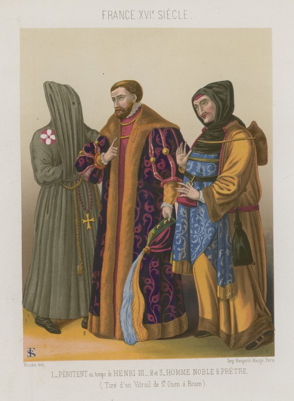 asil bir adam ve rahip ile Henry III zamanında tövbe by French School