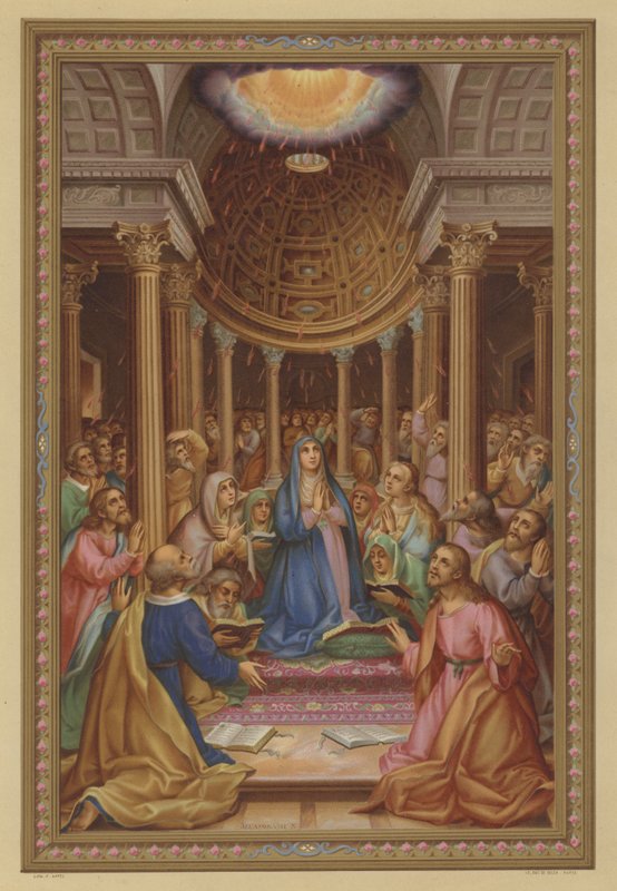 Pentekost (chromolitho) by French School