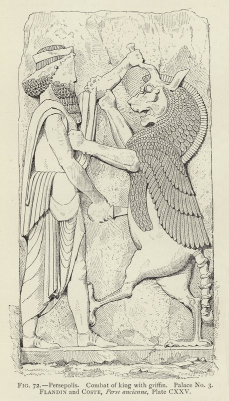 Persepolis, kralın griffinle savaşı, Saray No 3 by French School