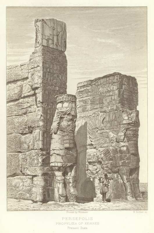 Persepolis, Xerxes Propylaea, Mevcut Durum by French School