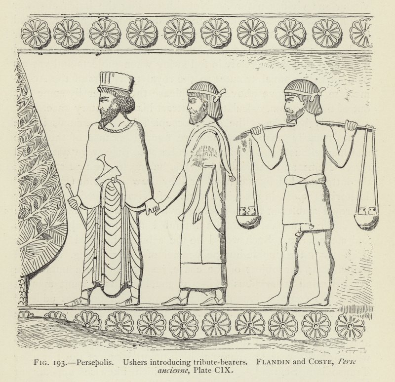 Persepolis, haraç taşıyıcılarını tanıtan Ushers by French School