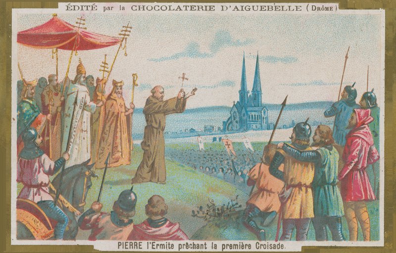 İlk Haçlı Seferinde vaaz veren Münzevi Peter by French School