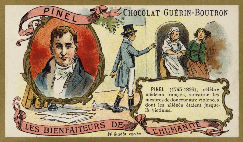 Philippe Pinel, Fransız doktor (chromolitho) by French School