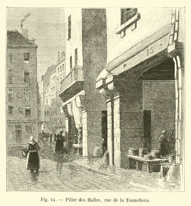 Pillar des Halles, rue de la Tonnellerie by French School