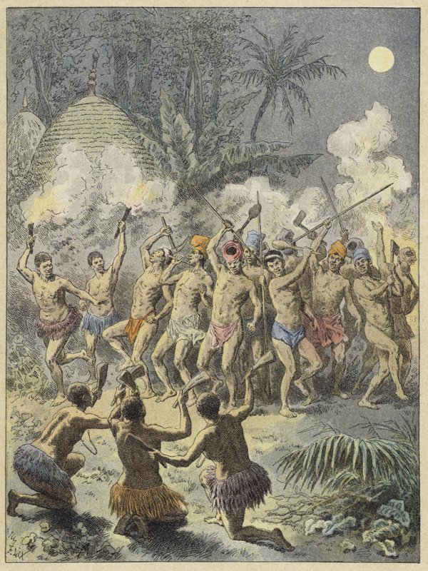 Pilou, geleneksel Kanak dansı, Yeni Kaledonya by French School