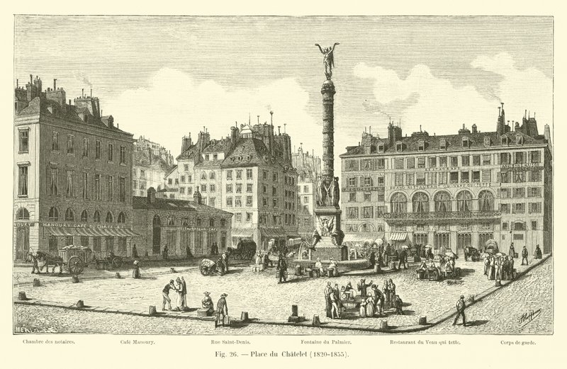 Place du Châtelet, 1820-1855 by French School