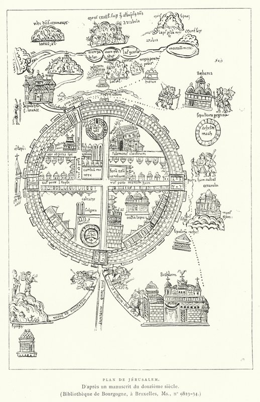 Plan De Kudüs (gravür) by French School