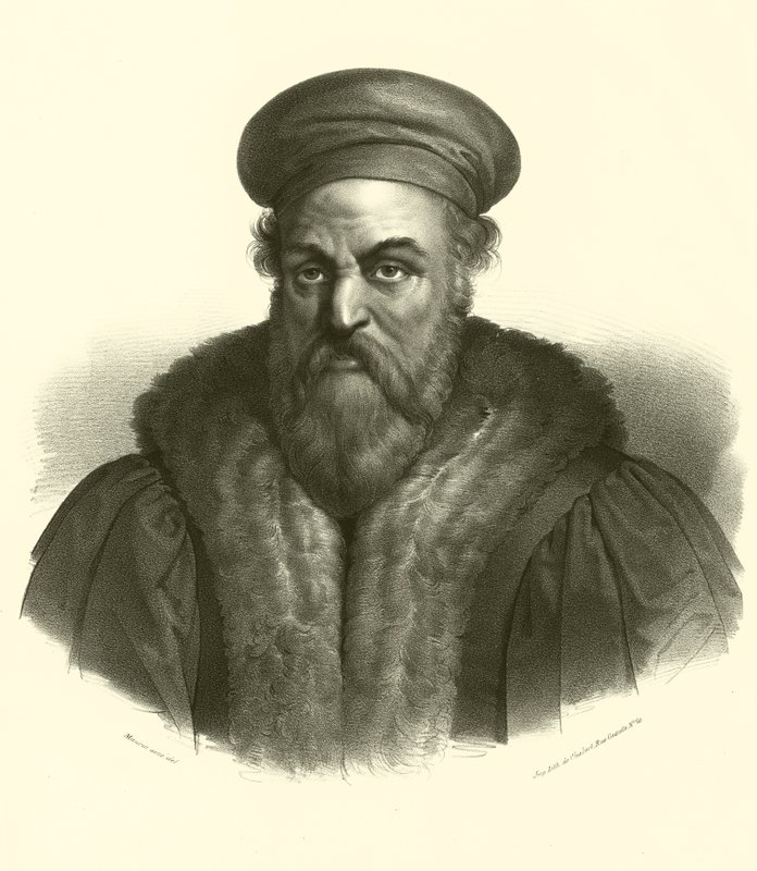 Polidoro da Caravaggio, portre (gravür) by French School