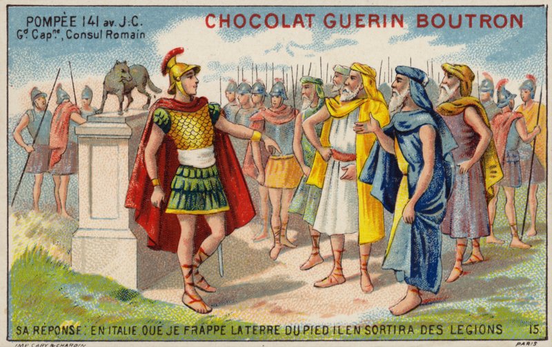 Pompey the Great, Romalı general ve konsül (chromolitho) by French School