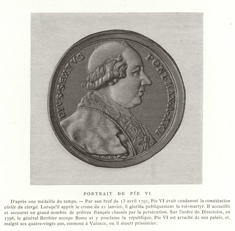 Papa Pius VI by French School