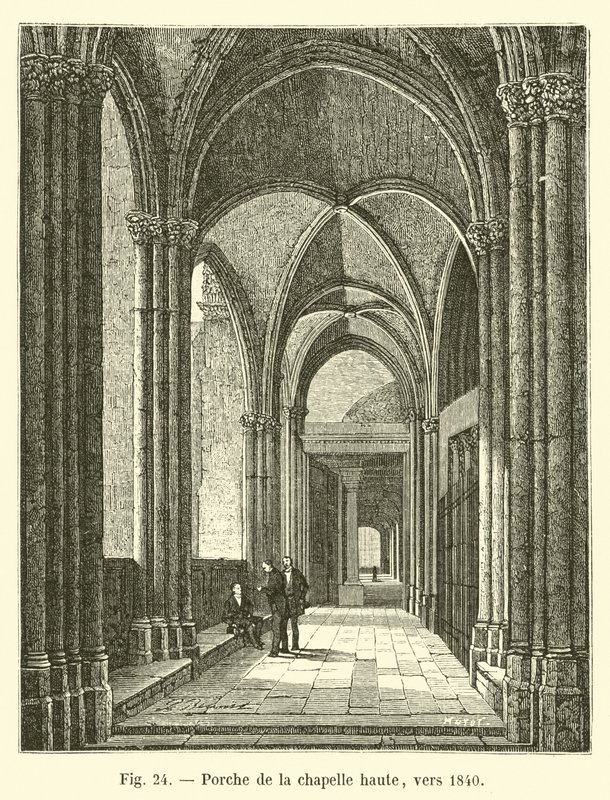 1840 dolaylarında üst şapelin sundurma, by French School