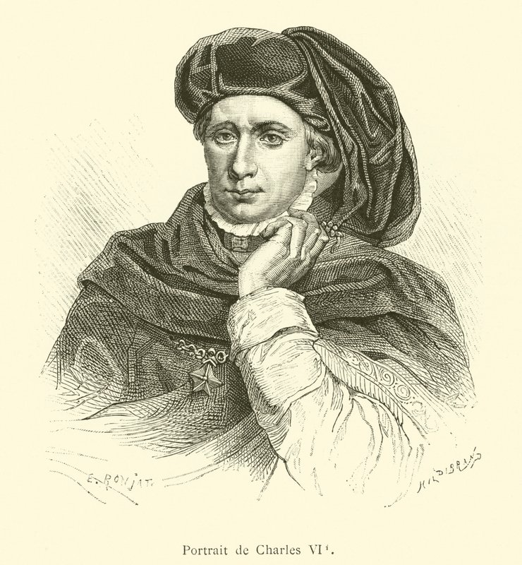 Charles VI'nın portresi (gravür) by French School