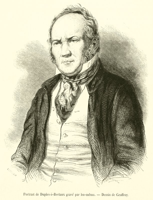 Portre de Duplessi-Bertaux mezarı (gravür) by French School