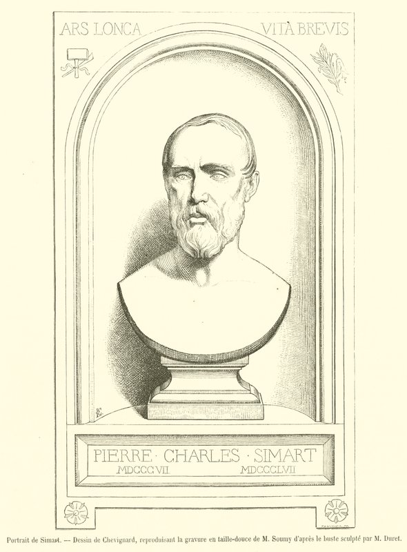 Portre de Simart (gravür) by French School