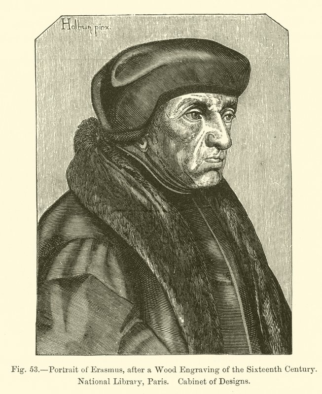 Erasmus Portresi (gravür) by French School