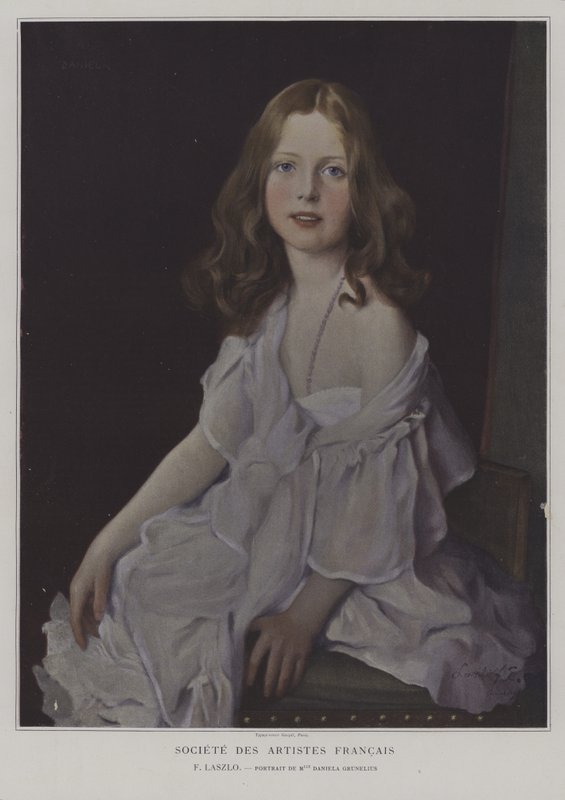 Matmazel Daniela Grunelius'un portresi (renkli taş) by French School