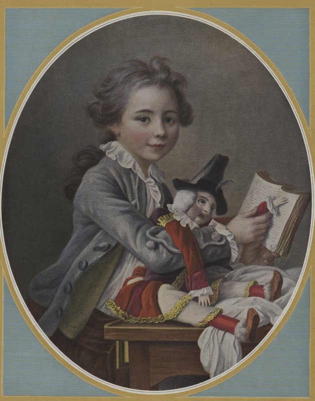 Bir çocuğun portresi (renkli taş) by French School
