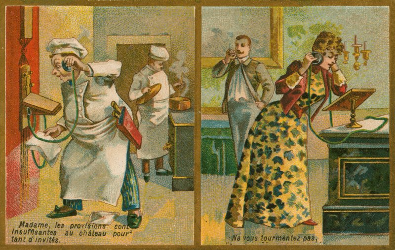 Telefon içeren kartpostal by French School