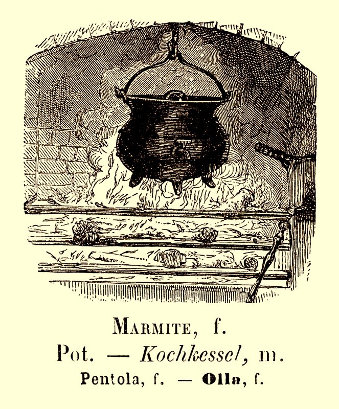 Vocabulaire Albümünden Pot İllüstrasyon, c.1880 by French School