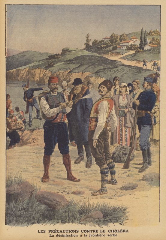 Koleraya karşı önlemler (renkli lito) by French School