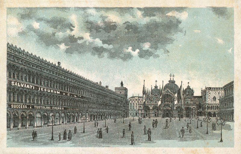 Salviati Jesurum & Co, Venedik (chromolitho) Tesisleri by French School