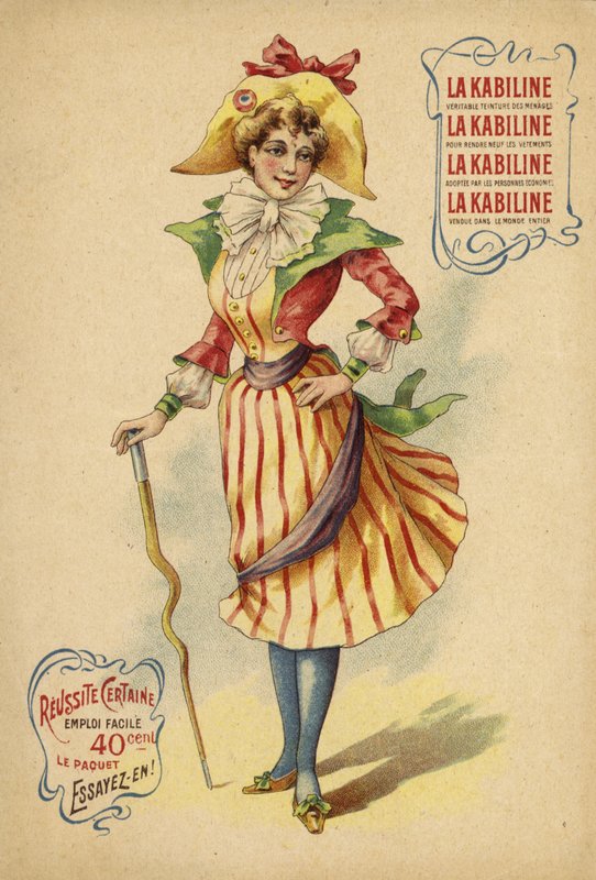 Renkli kıyafetli güzel Fransız kız by French School