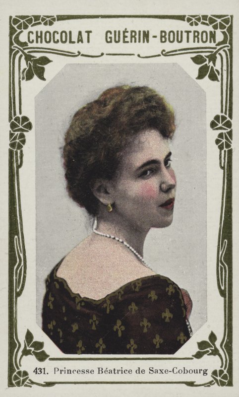 Saxe-Coburg Prensesi Beatrice (renkli fotoğraf) by French School