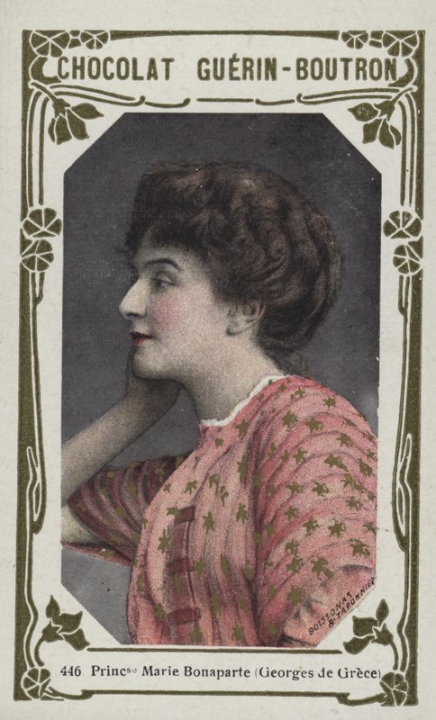 Prenses Marie Bonaparte, Georges de Grece (renkli fotoğraf) by French School
