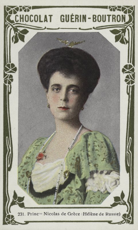 Yunanistan Prensesi Nicholas, Rusya Helene (renkli fotoğraf) by French School