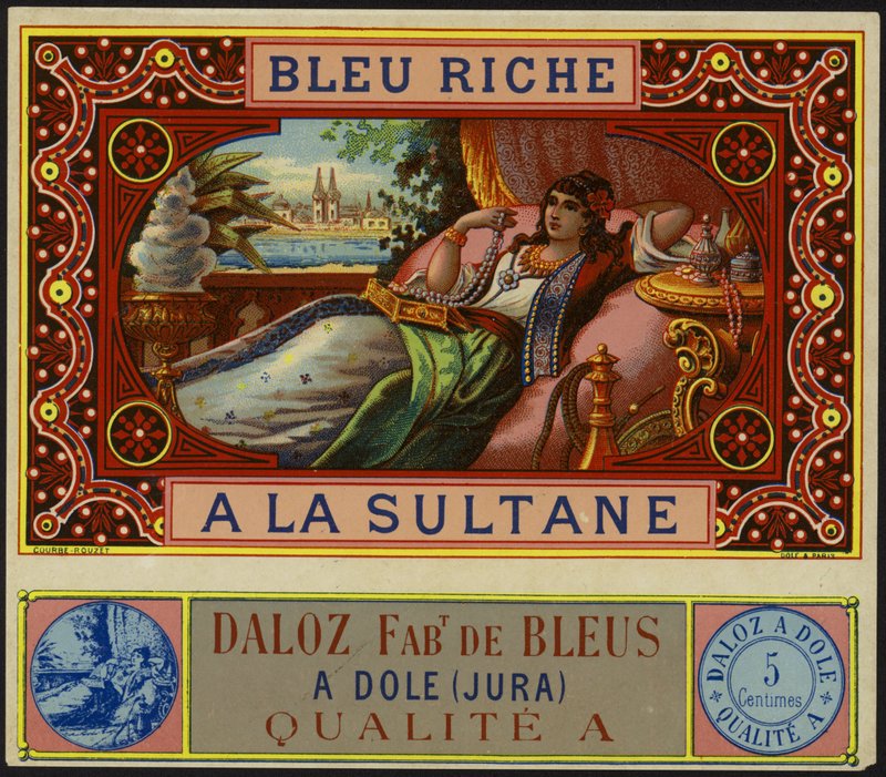 Bleu Riche a la Sultane için ürün etiketi by French School