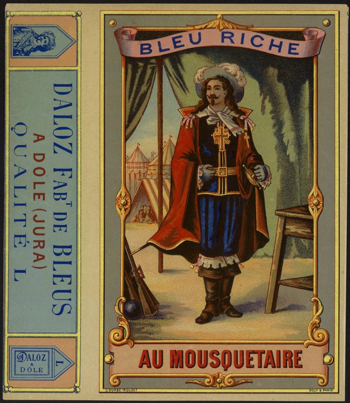 Bleu Riche au Mousquetaire için ürün etiketi by French School