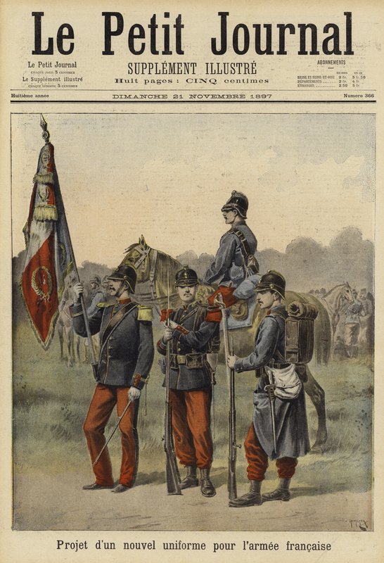 Fransız Ordusu için önerilen yeni üniforma, 1897 by French School