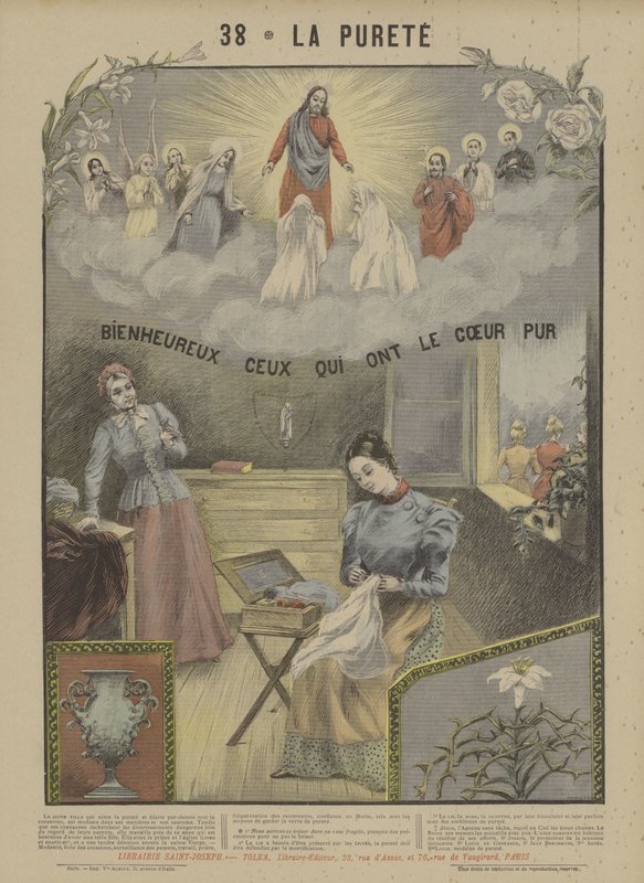 Saflık (renkli lito) by French School