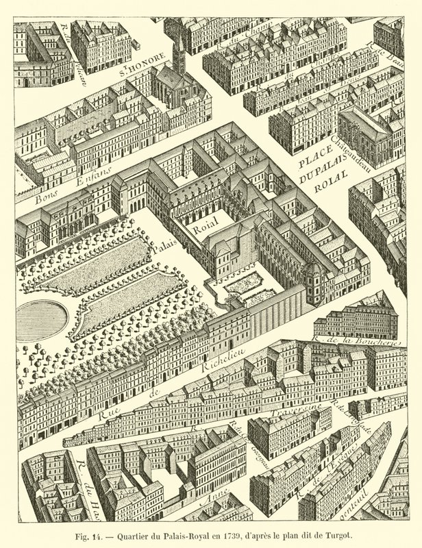 Palais-Royal bölgesi, 1739