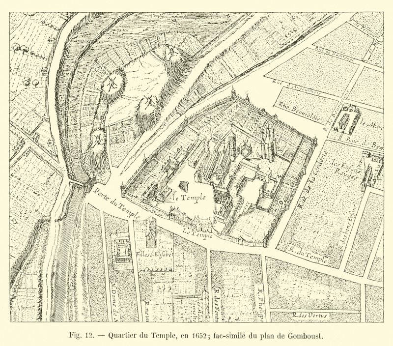 Tapınak bölgesi, 1652; Gomboust