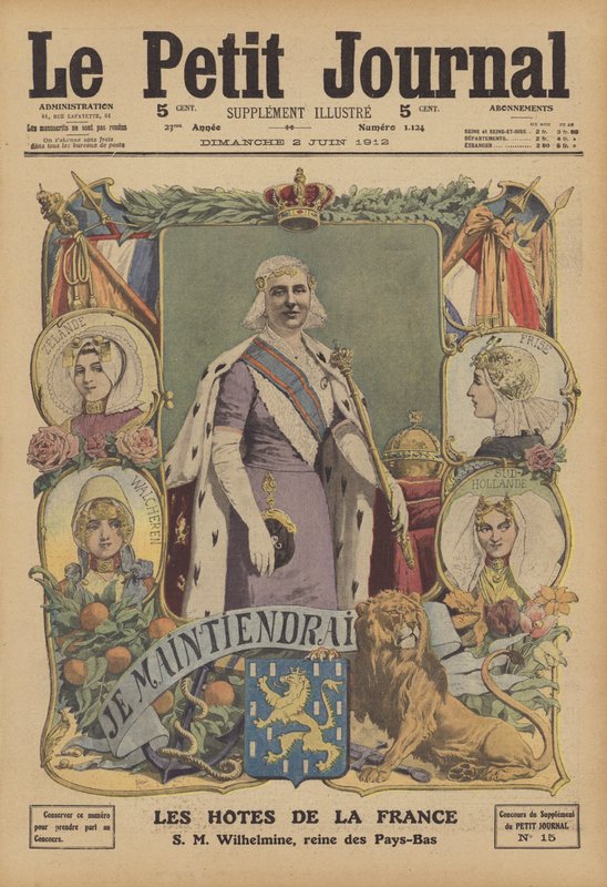 Hollanda Kraliçesi Wilhelmina (renkli taş) by French School
