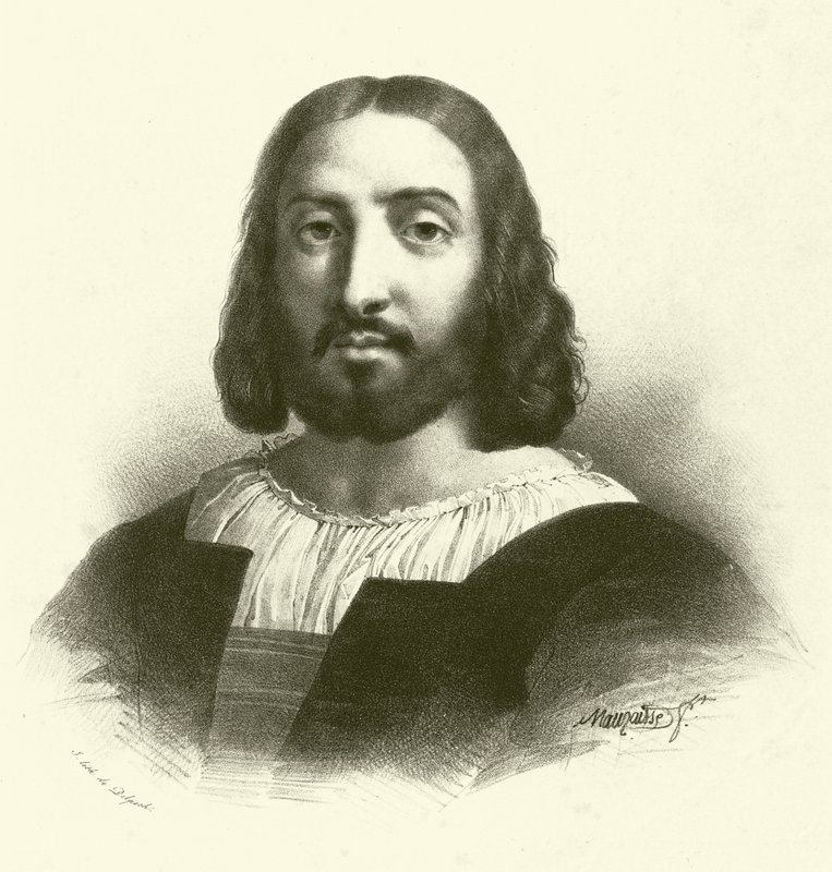 Raphael olarak bilinen Raffaello Sanzio da Urbino, portre (gravür) by French School