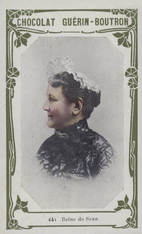 Reine de Saxe (renkli fotoğraf) by French School