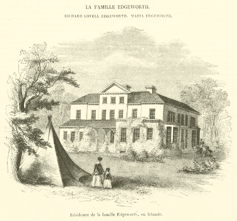 Edgeworth ailesinin ikametgahı, İrlanda (gravür) by French School