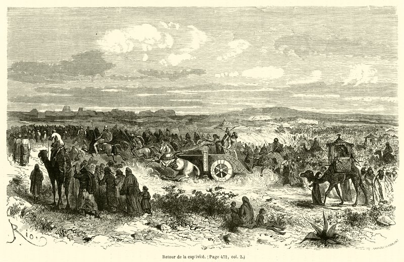 Esaretten dönüş (gravür) by French School