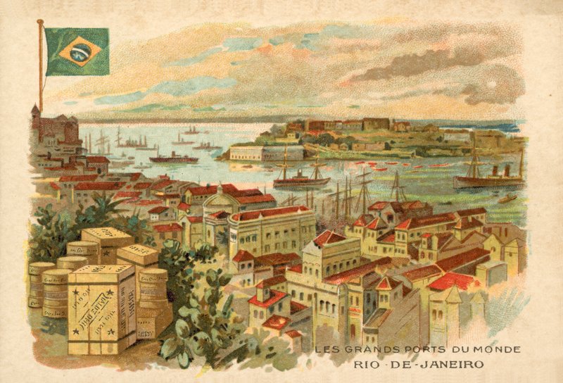 Rio de Janeiro, Brezilya (kromolitho) by French School