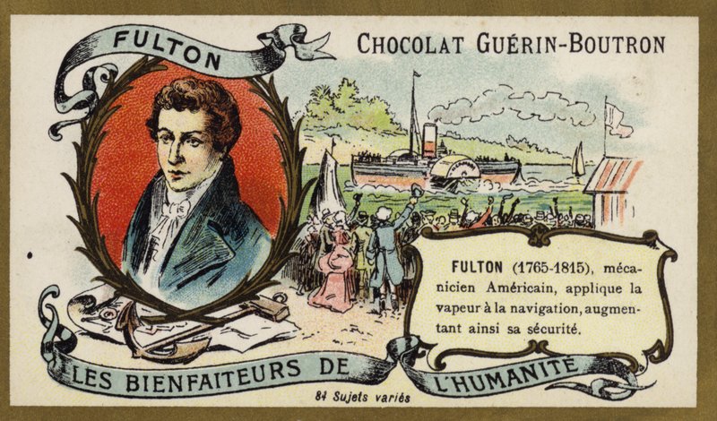 Robert Fulton, Amerikalı mühendis ve mucit (chromolitho) by French School