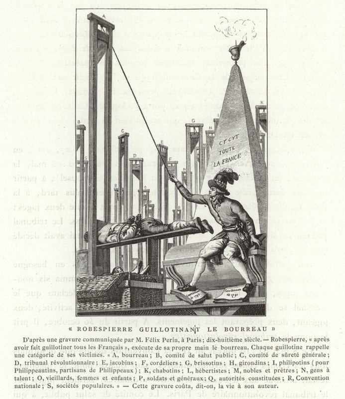 Robespierre cellatı giydiriyor, Fransız Devrimi by French School