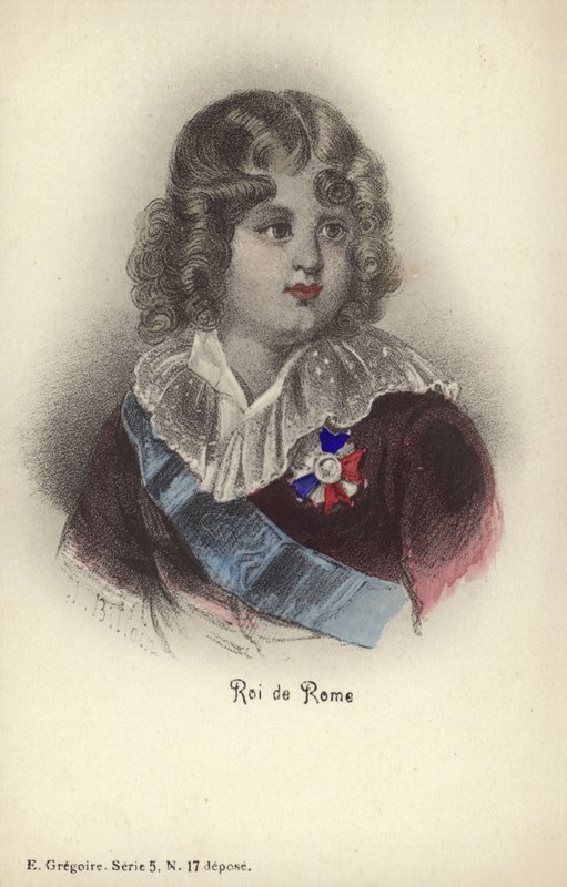 Roi de Rome (renkli litografi) by French School